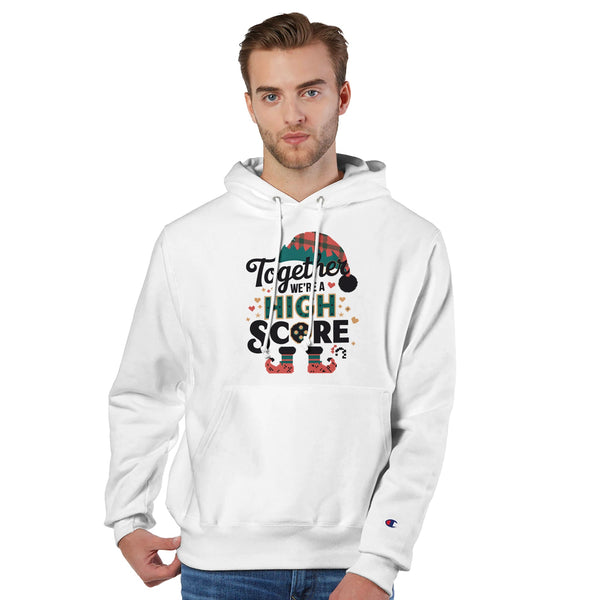 Champion Unisex Hoodie – Score Big Together - White - Hoodies
