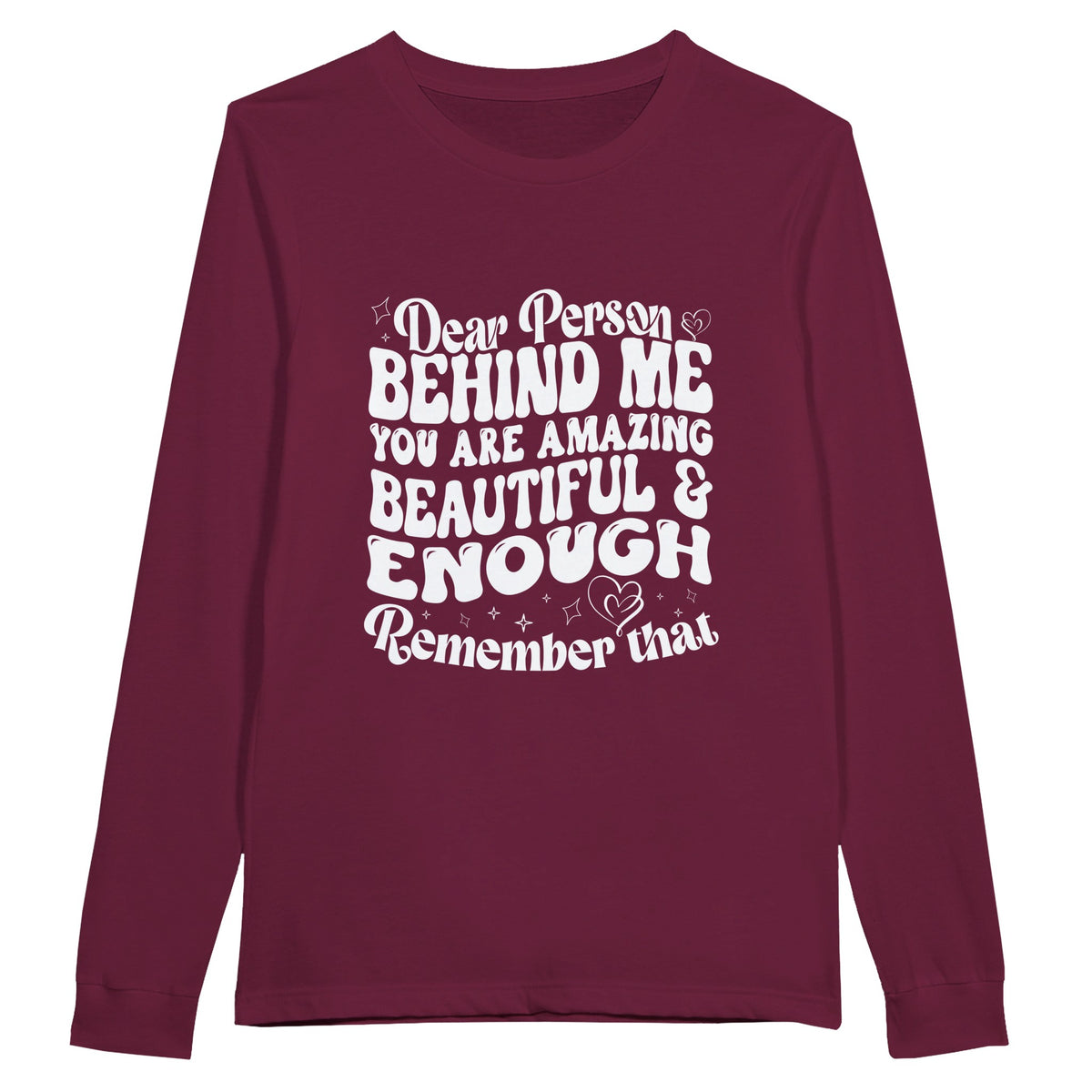 Embrace Your Worth - Encouraging Quotes on Cotton - Maroon - Sweatshirts