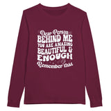 Embrace Your Worth - Encouraging Quotes on Cotton - Maroon - Sweatshirts