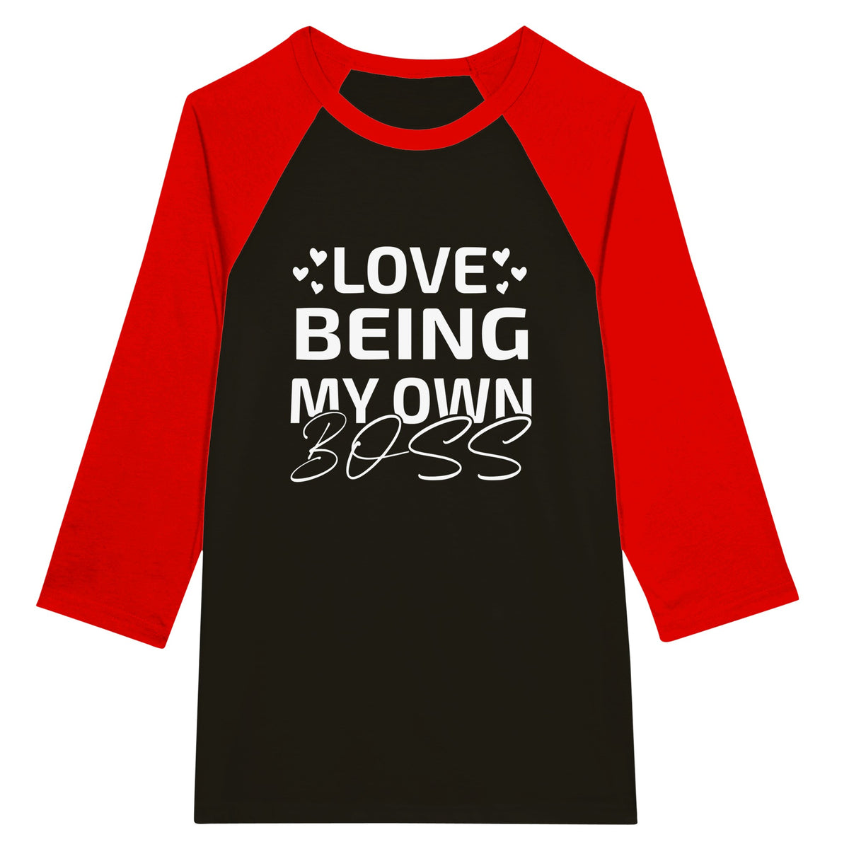 Embrace Independence - Love Being My Own Boss - Black and Red - Long Sleeve T-shirts