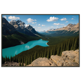 Gift Nature - Mountain Lake Metal Framed Poster - - Metal Framed Posters