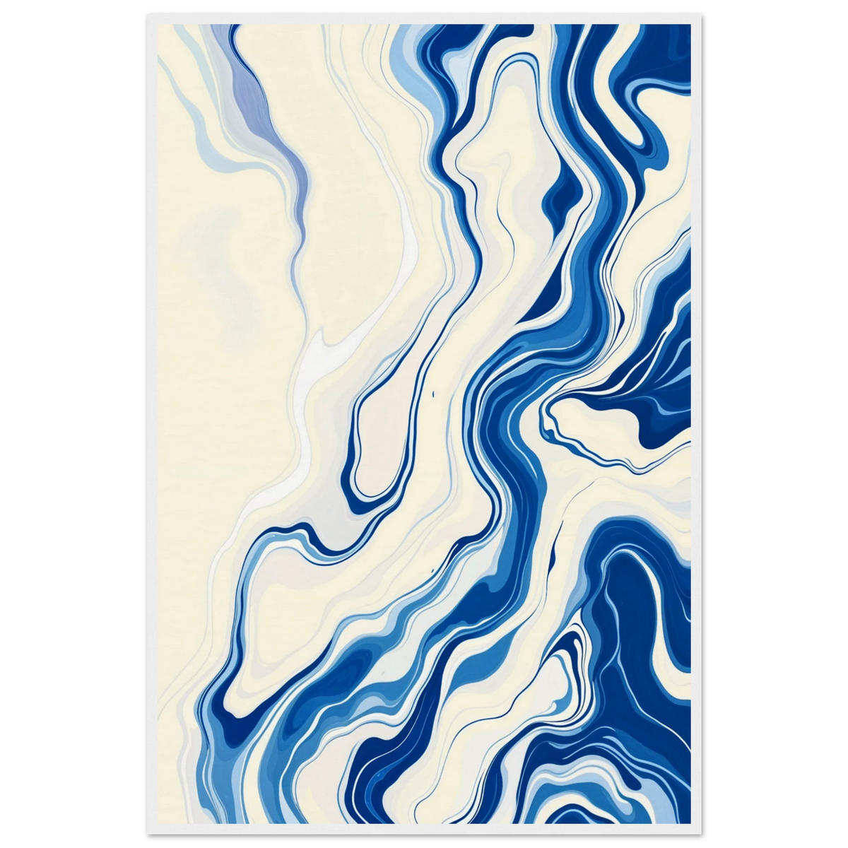 Modern Minimal Flow – Abstract Gift + Memory Poster - - Wooden Framed Posters