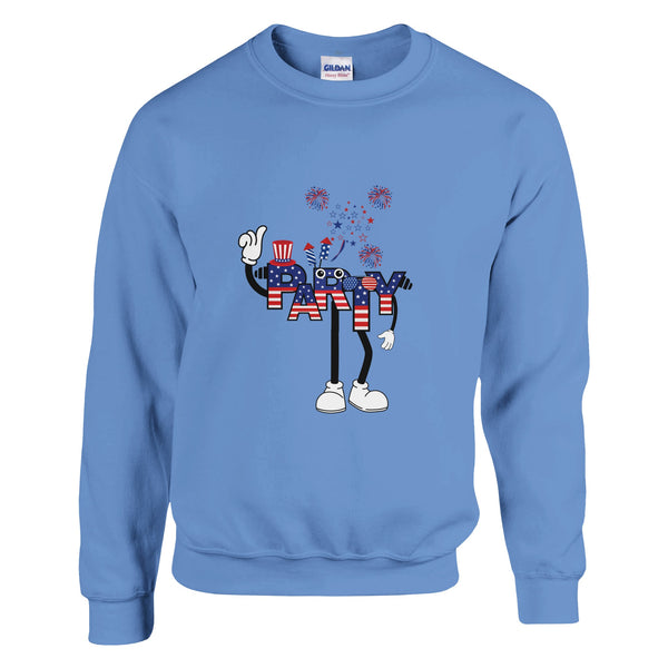 Celebrate Freedom with a Bang - Carolina Blue - Crewneck Sweatshirts