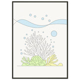 Oceanic Whimsy - Metal Framed Art - 50x70 cm 20x28″ - Metal Framed Posters