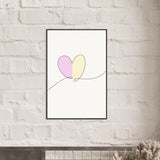 Heartfelt Harmony - Minimalist Love - - Metal Framed Posters