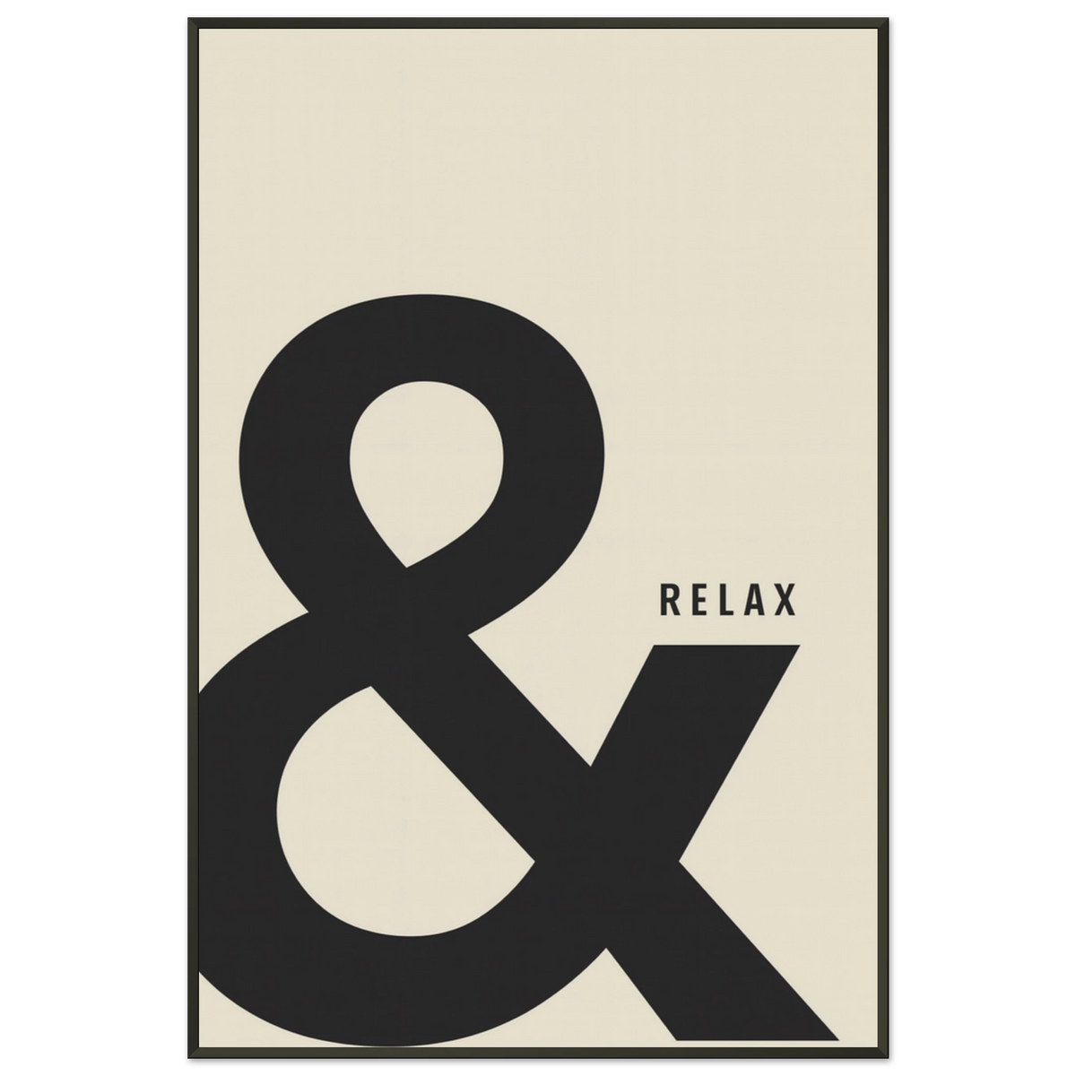 Relax & Breathe – Modern Wall Art Gift - - Metal Framed Posters
