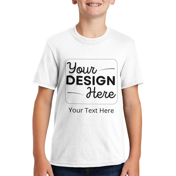 Active Comfort - Custom Kids Polycotton Crewneck Shirt - - Crewneck T-shirts