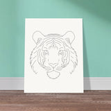 The Silent Majesty - Tiger Line Art Poster - 40x50 cm 16x20″ - Posters