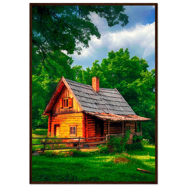 Peaceful Getaway - Framed Poster for Your Home - 70x100 cm 28x40″ Dark wood frame - Framed Posters