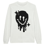 Grim Grin - Dripping Smiley Skeleton Apparel - White - Sweatshirt