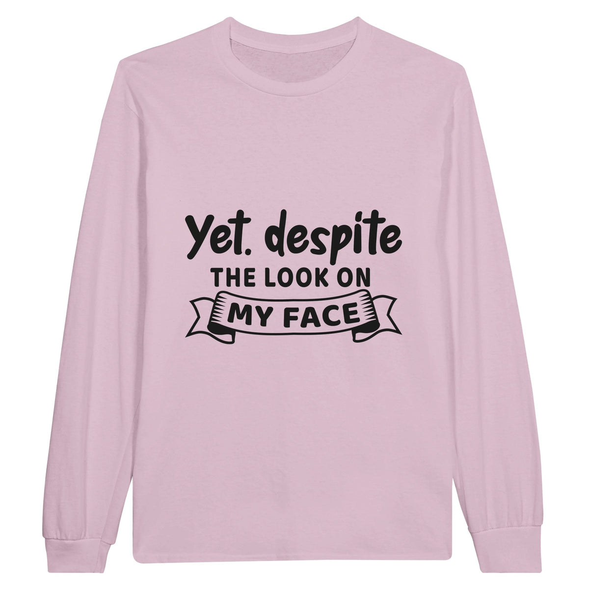 Expression Echoes - Unveiling Emotions in Cotton Canvas - Light Pink - Sweatshirts