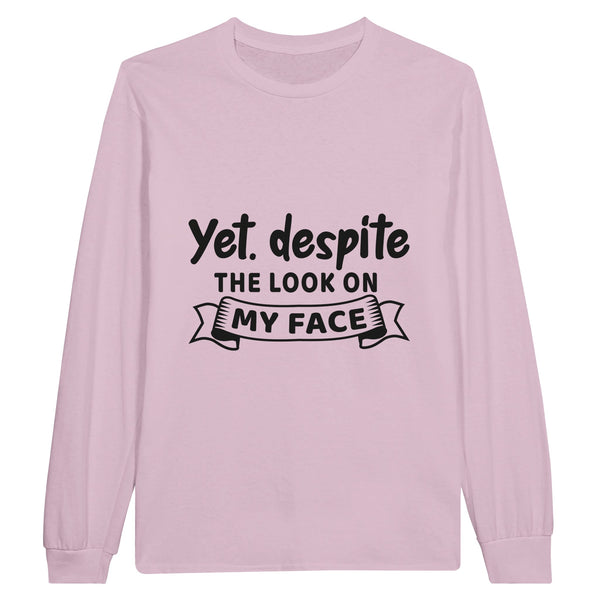 Expression Echoes - Unveiling Emotions in Cotton Canvas - Light Pink - Sweatshirts