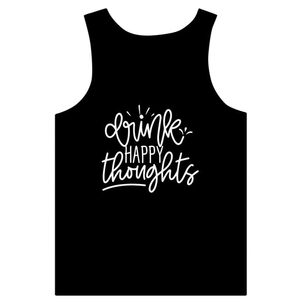 Positive Vibes - 'Drink HAPPY Thoughts' Classic - Black - Print Material