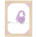 Melodic Moments - Stylish Headphones Print - 13x18 cm 5x7″ Wood frame - Framed Prints