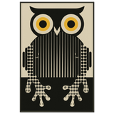 Gift Wisdom – Modern Owl Metal Framed Poster - - Metal Framed Posters