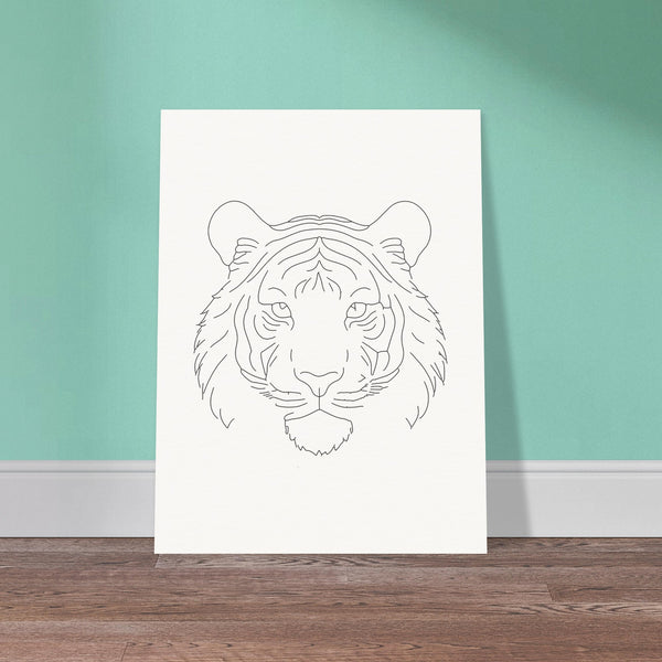 The Silent Majesty - Tiger Line Art Poster - 45x60 cm 18x24″ - Posters