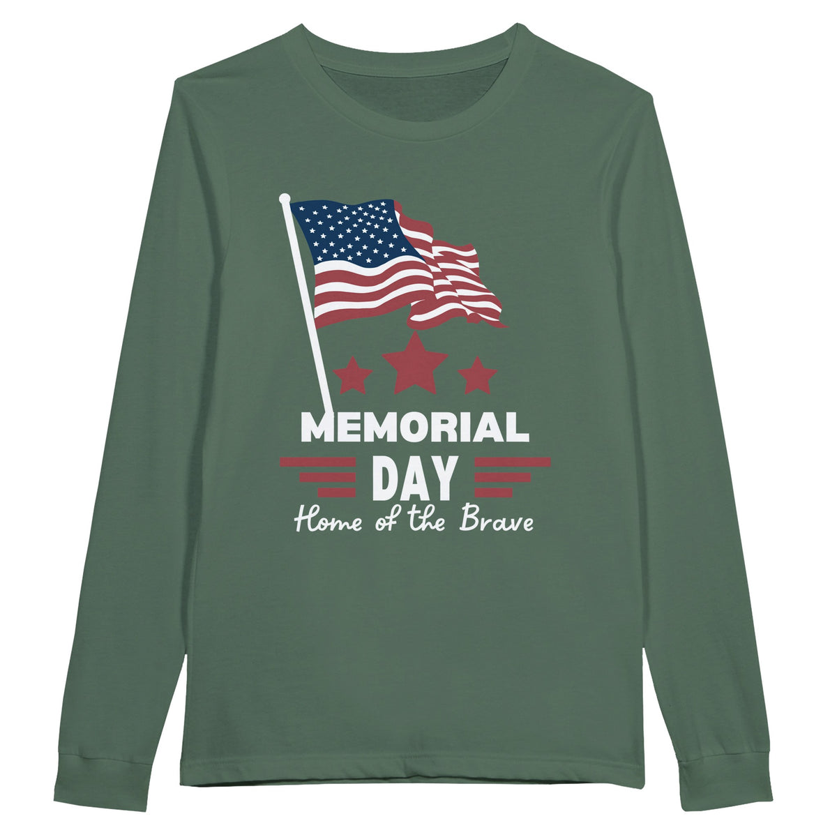 Stars & Sacrifice Shirt – A Patriotic Memorial Gift - Military Green - Long Sleeves T-shirts