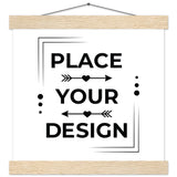 Stunning Art Display - Premium Customizable Poster - 25x25 cm 10x10″ Natural wood wall hanger - Posters With Hanger