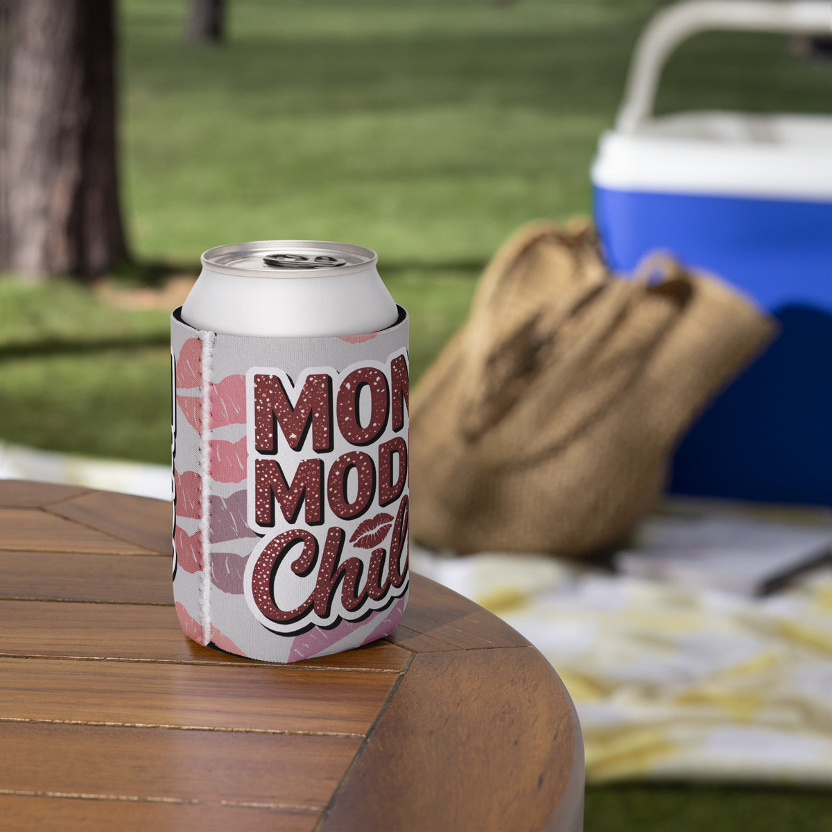 Mom Mode Chill – Kissed Can Cooler - Regular 12 oz - Can Cooler