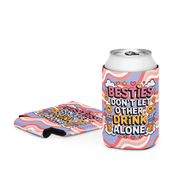 Bestie Sips Can Holder – Fun Edition - Regular 12 oz - Can Covers