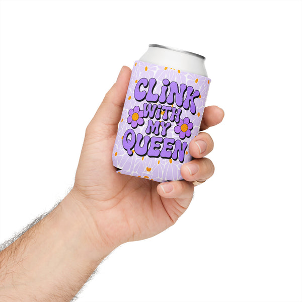 Clink Queen Can Cooler – Gift for Her - Regular 12 oz - Can Covers