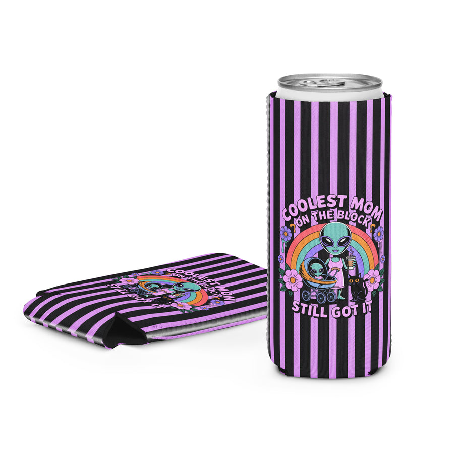 Cool Alien Mom Can Cooler - Slim 12 oz - Can Cooler