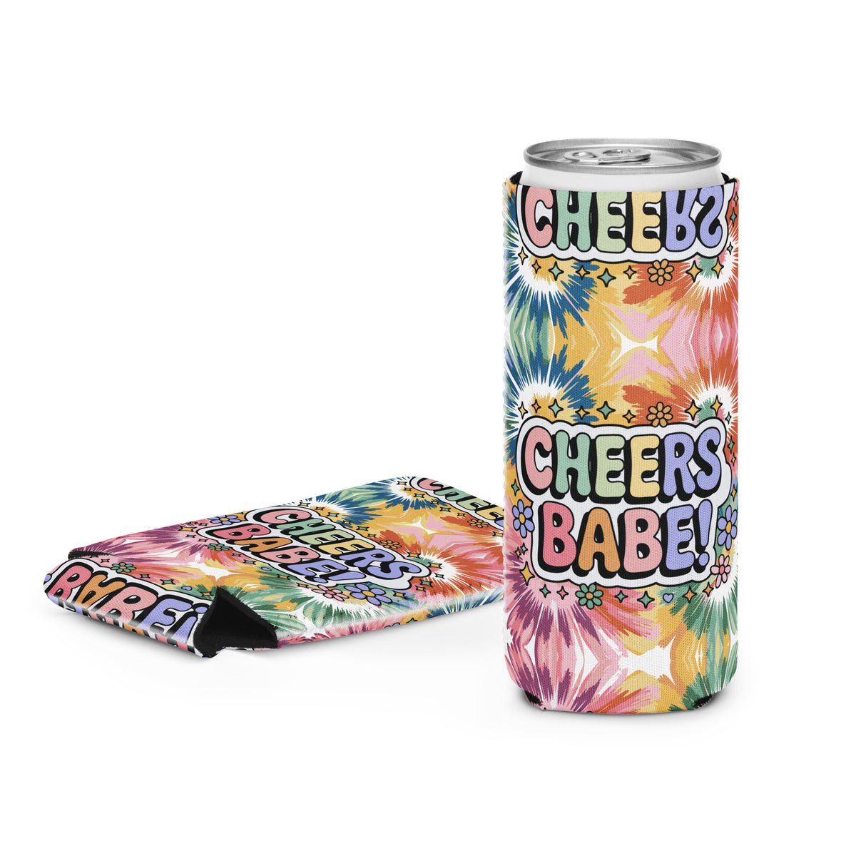 Color Pop Can Holder – Gift for Her - Slim 12 oz - Can Covers