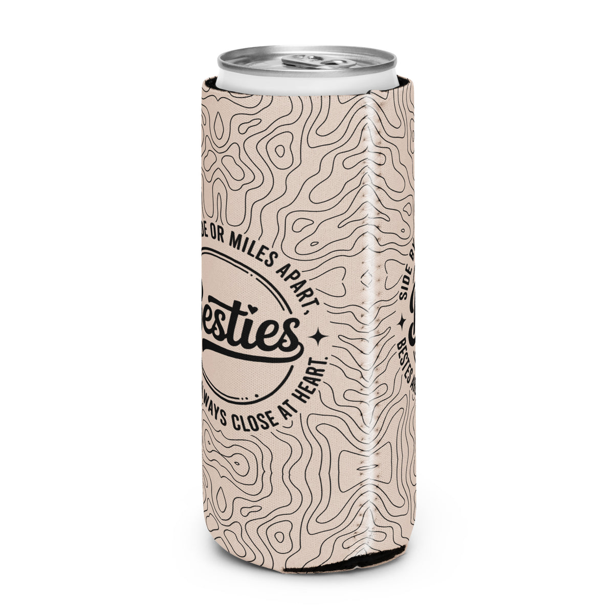 Miles Apart Can Cooler – For Friends - Slim 12 oz - Can Covers