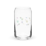 Vibrant Tropical Bloom Can-Shaped Glass - - Glass