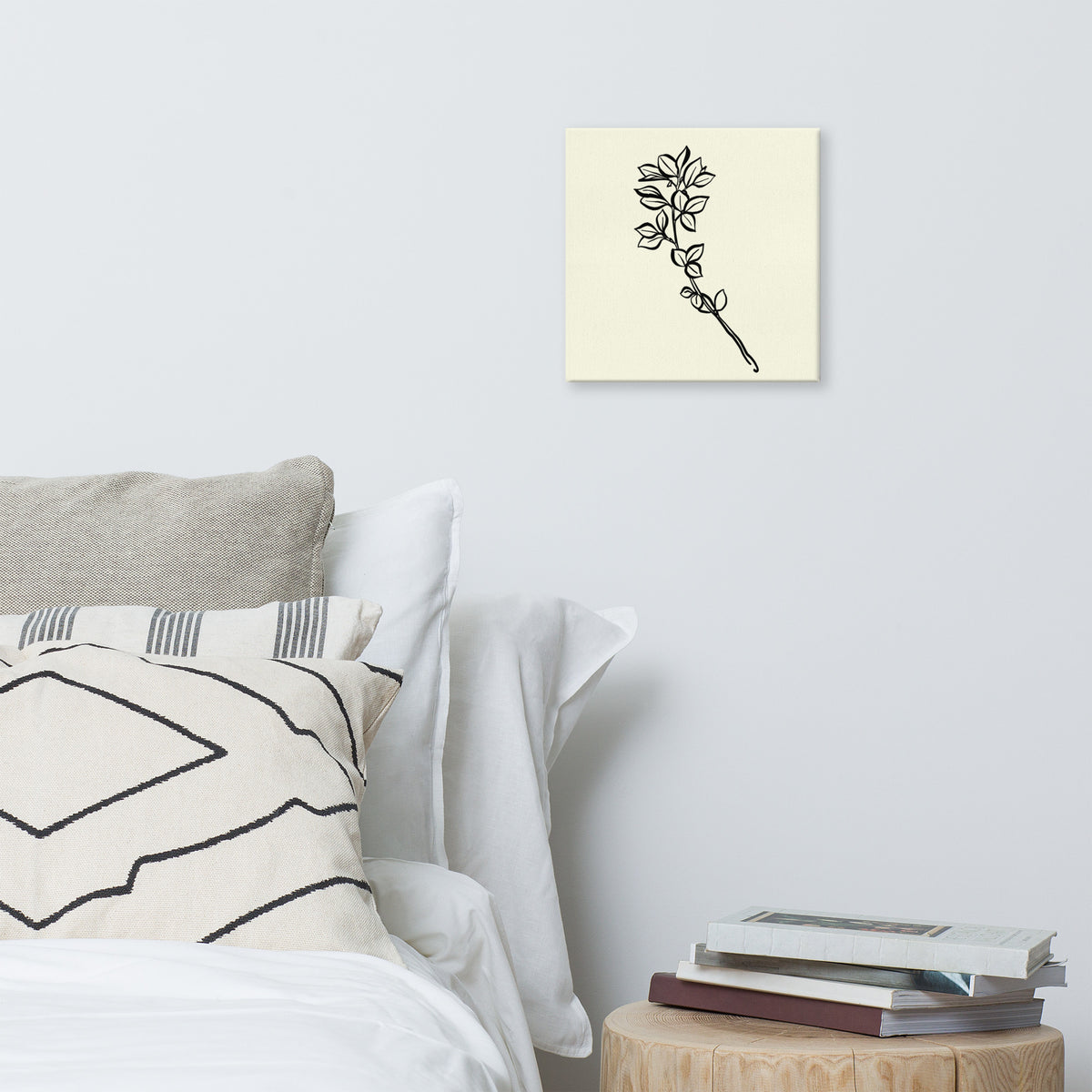 Serene Flora - Minimalist Plant Canvas Design - - Canvas