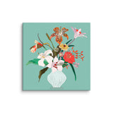 Bouquet of Memories - Floral Artistry on Canvas - 12″×12″ - Canvas Prints