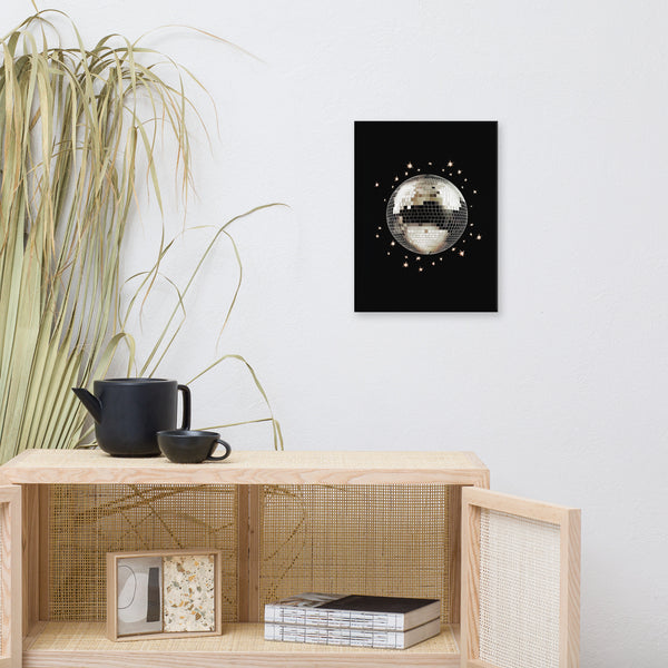 Shimmering Nights - Disco Ball Art - 12″×16″ - Canvas