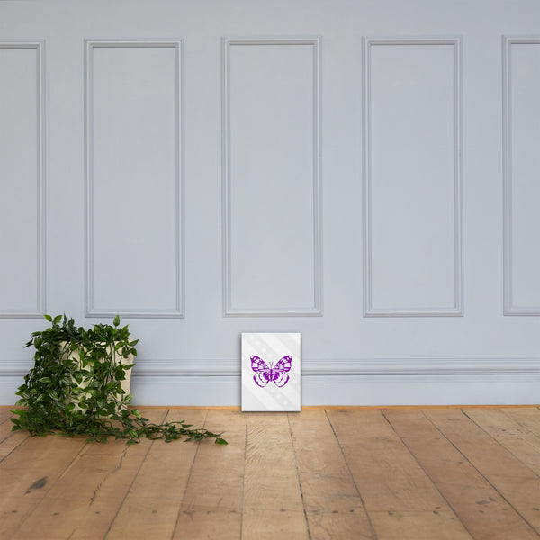 Fluttering Elegance - Purple Butterfly Canvas Art - - Canvas