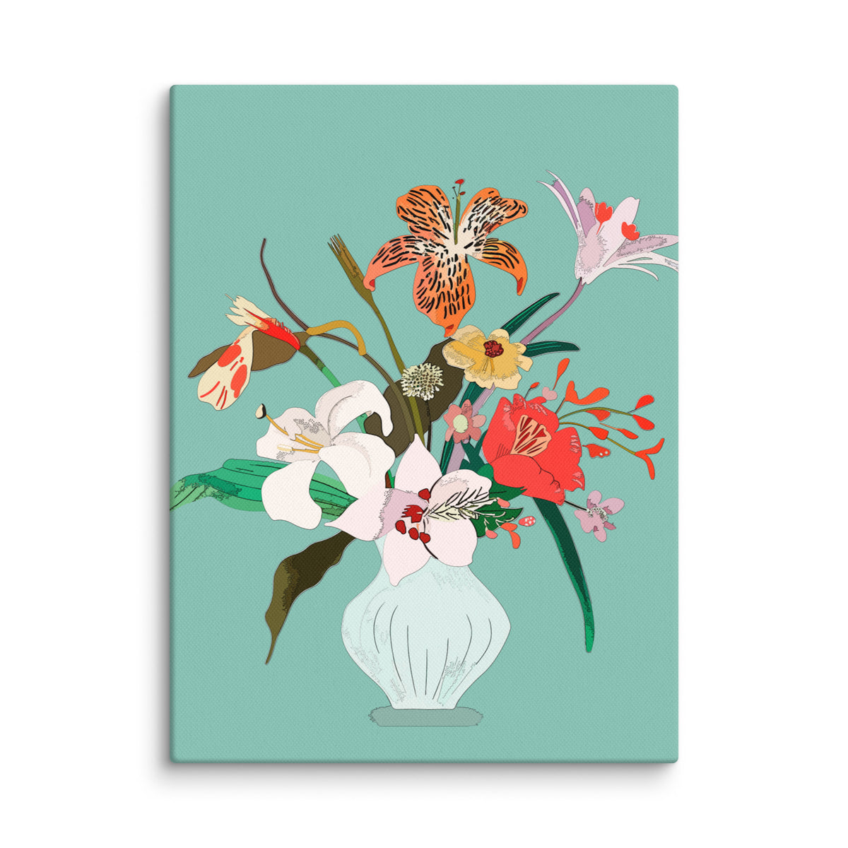 Bouquet of Memories - Floral Artistry on Canvas - 12″×16″ - Canvas Prints