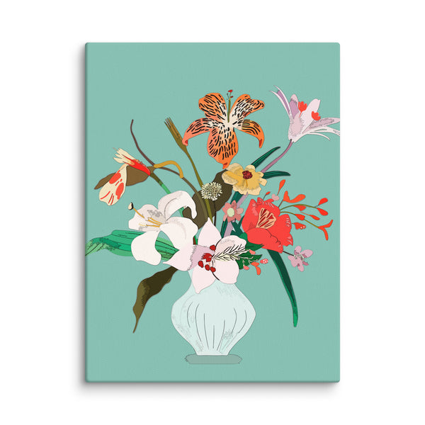 Bouquet of Memories - Floral Artistry on Canvas - 12″×16″ - Canvas Prints