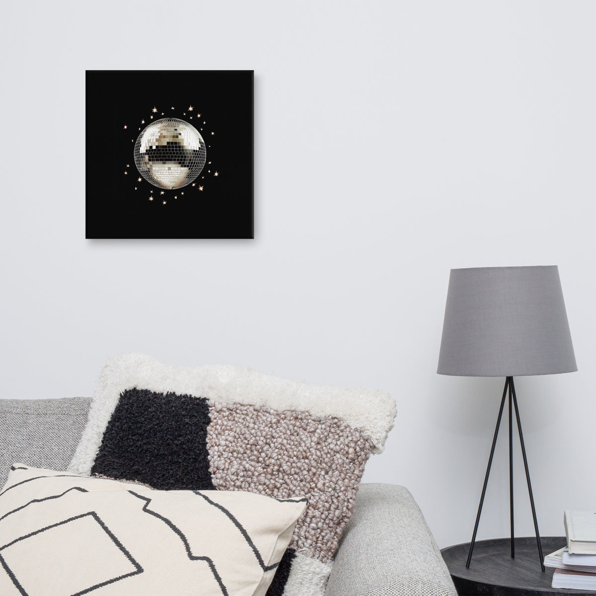 Shimmering Nights - Disco Ball Art - 16″×16″ - Canvas