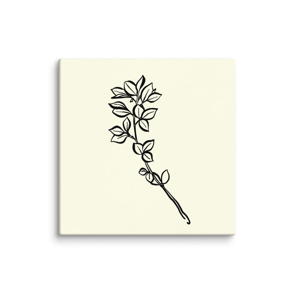 Serene Flora - Minimalist Plant Canvas Design - - Canvas