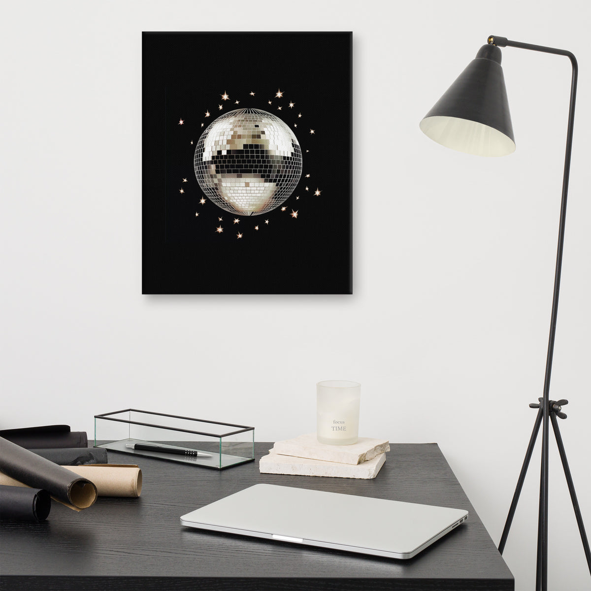 Shimmering Nights - Disco Ball Art - 16″×20″ - Canvas