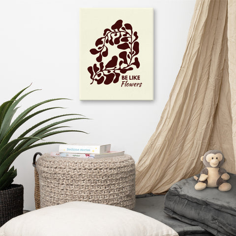Image of Be Like Flowers - Abstract Floral Canvas Art