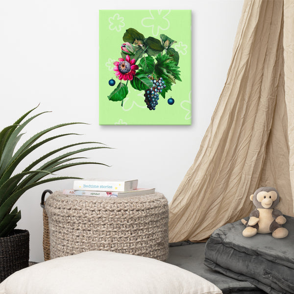 Floral Harmony - Vibrant Botanical Canvas Art - 16″×20″ - Canvas