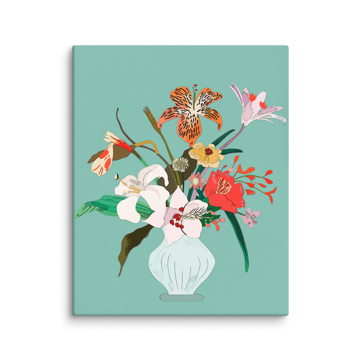 Bouquet of Memories - Floral Artistry on Canvas - 16″×20″ - Canvas Prints