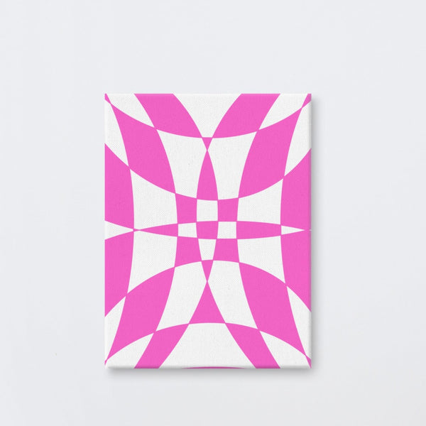 Bold Illusions - Pink Geometric Canvas Print - 18″×24″ - Canvas