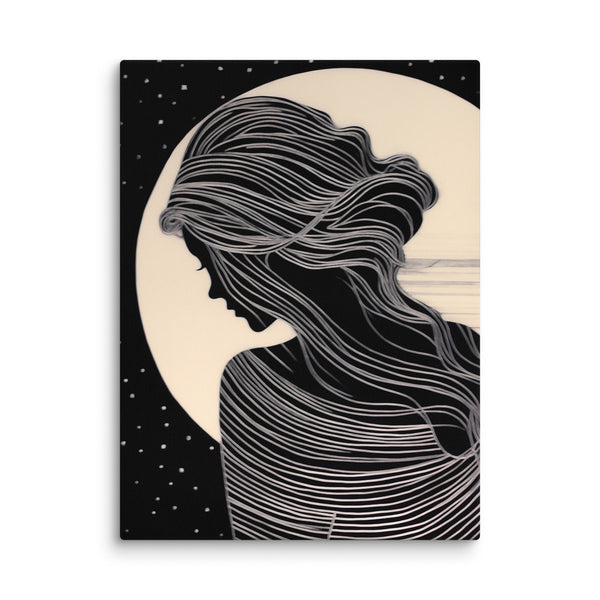 Nocturnal Grace - Woman in the Moon - -