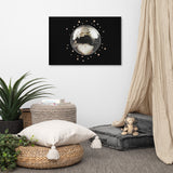 Shimmering Nights - Disco Ball Art - 12″×12″ - Canvas