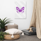 Fluttering Elegance - Purple Butterfly Canvas Art - 24″×36″ - Canvas