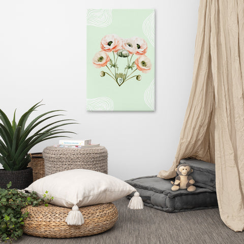 Image of Delicate Blossoms - Charming Floral Canvas Art
