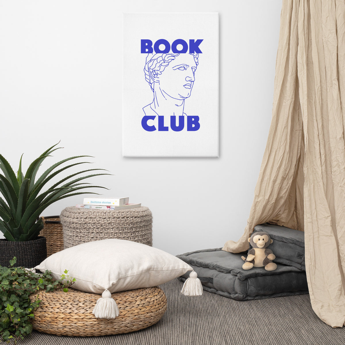 Classic Book Club Canvas - Elegant and Timeless - 24″×36″ - Canvas