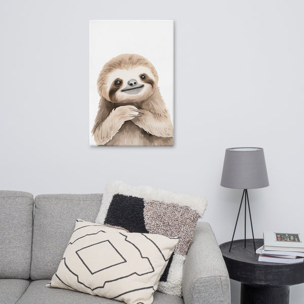 Gentle Moments - Adorable Sloth Art - 24″×36″ -