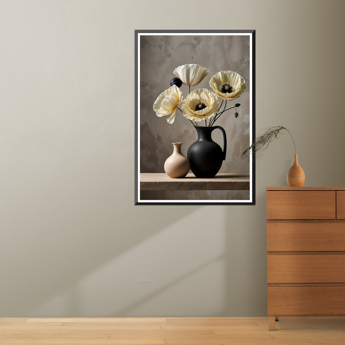 Serene Beauty Floral Display - - Framed Posters