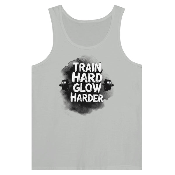 Train Hard Tank Top Gift for Gym Lovers - Silver - Scoop Tank